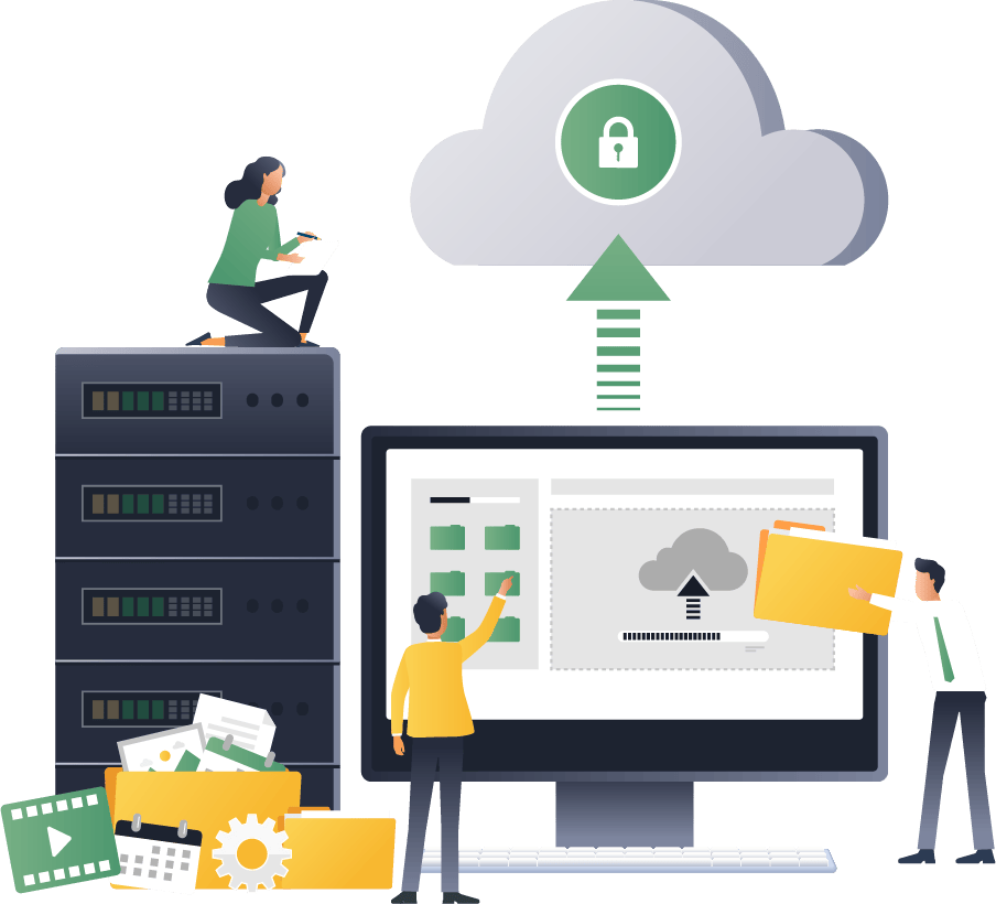 クラウドサービスのイラスト